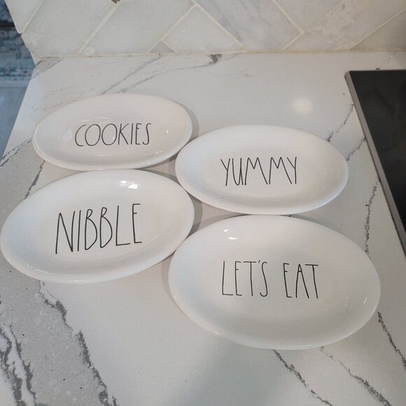 Rae Dunn Holiday plates Christmas Thanksgiving cookie nibble yummy let's eat - Picture 11 of 12